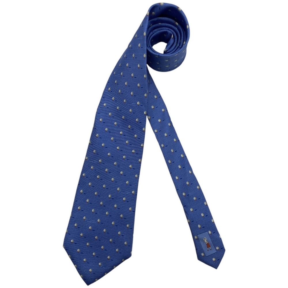 BOBBY JONES Blue Golf Silk LUXURY Tie HANDMADE ITALY